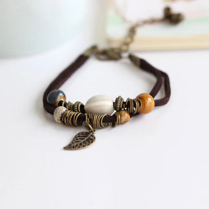 National Wind Restoring Ancient Ways Is The High Temperature Glaze Ceramic Handmade Trinkets Women's Fashion  Bracelets #1077