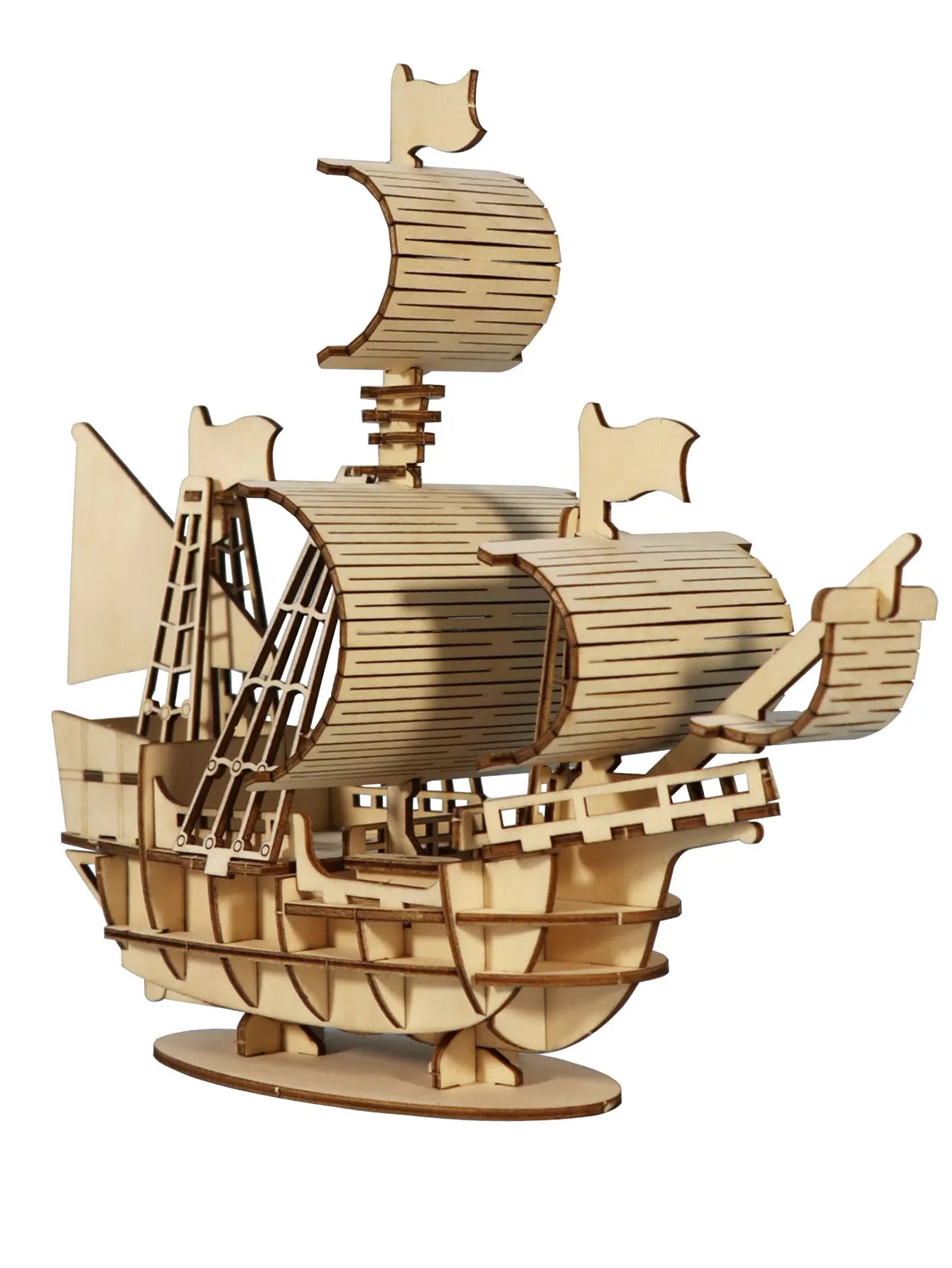 3D Wooden Puzzles Ocean Sailboat Model Kits Brainteaser Christmas/Birthday Gifts for Adults and Teens handmade